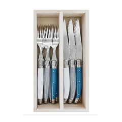 Andre Verdier 12 Piece Knives & Forks Set -  Azure