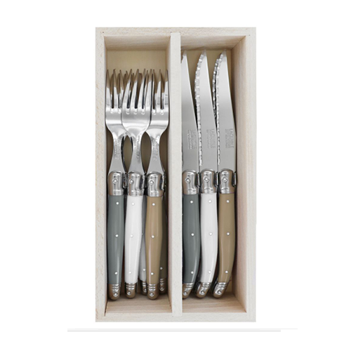 Andre Verdier 12 Piece Knives & Forks Set - Twill