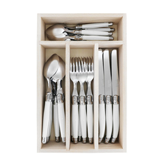 Andre Verdier 24 Piece Cutlery Set - Chalk White