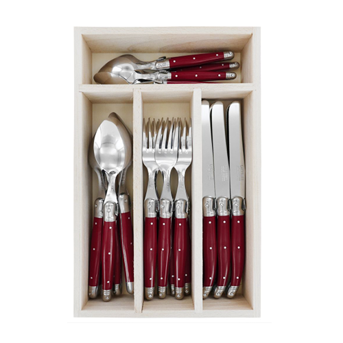 Andre Verdier 24 Piece Cutlery Set - Ruby Red