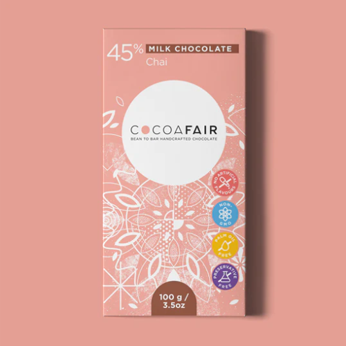 Cocoafair 45% Milk Chocolate Slab - Chai 100g
