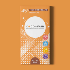 Cocoafair 45% Milk Chocolate Slab - Hazelnut 100g