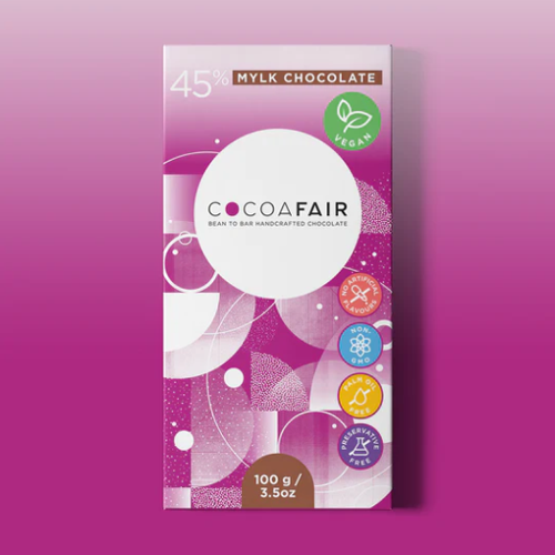 Cocoafair 45% Mylk Chocolate Slab - Vegan 100g