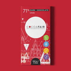 Cocoafair 71% Dark Chocolate Slab - Chilli 100g