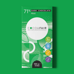 Cocoafair 71% Dark Chocolate Slab - Mint 100g