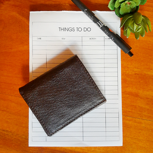 El Toro Dax Folded Leather Wallet -  Black