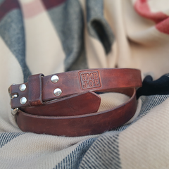 HMB Joe Genuine Leather Ladies Belt (Chocolate)