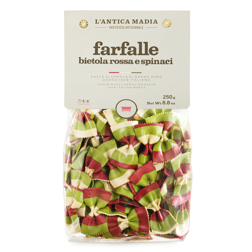 Copy of L'Antica Madia Semolina Pasta Farfalle - Red Beet & Spinach 500g