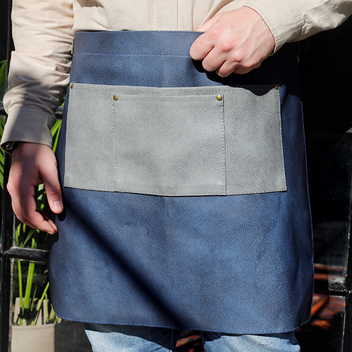 El Toro Half Tone Microfibre Supaletha Waist Apron - Navy/Grey