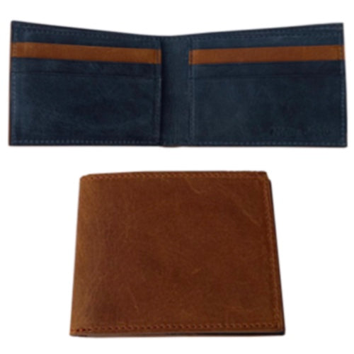 Nifty Boon Easy Wallet - Denim and Cognac Leather
