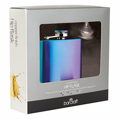 Barcraft 100ml Rainbow Hipflask with Funnel