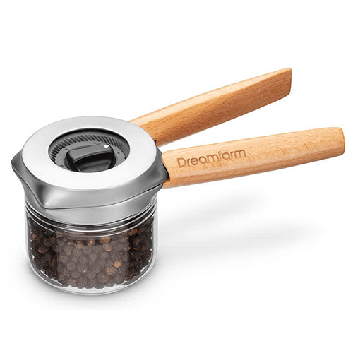 DreamFarm Ortwo Pepper Grinder, One Handed Salt & Spice Mill, 4-oz on Food52