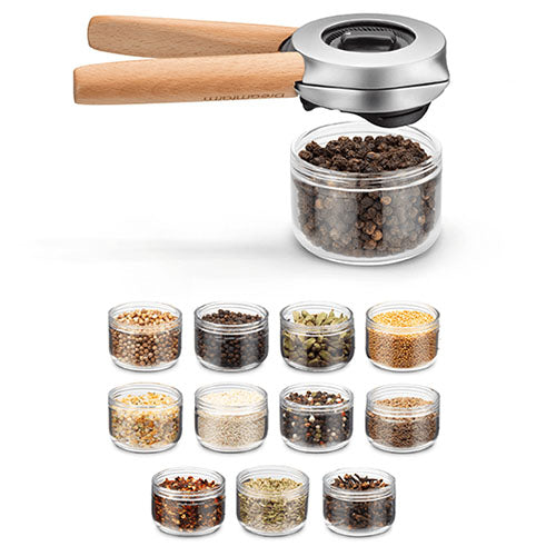 DreamFarm Ortwo Pepper Grinder, One Handed Salt & Spice Mill, 4-oz on Food52