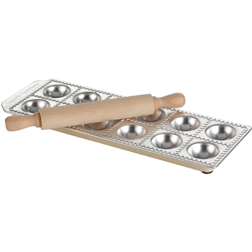 Imperia Italian Ravioli Chef 12-round pocket Mould with Roller