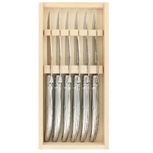 Laguiole by Andre Verdier 6pc non-serrated steak knife set (France) Stainless Steel