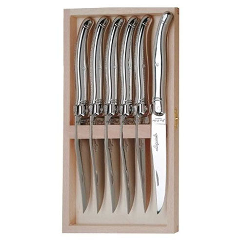 Laguiole by Jean Dubost 6pc non-serrated steak knife set (France) Stainless Steel
