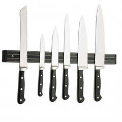 MasterClass Deluxe Magnetic Knife Rack with hooks